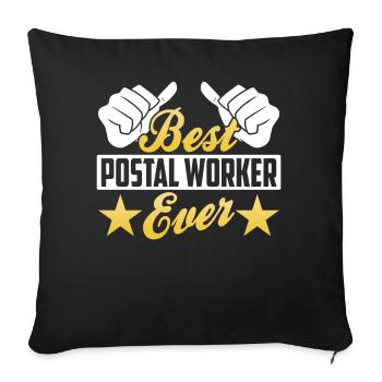 Le meilleur facteur de poste officiel de tous les temps - Housse de coussin décorative 45 x 45 cm - noir - Devant
