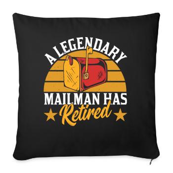Un facteur légendaire est un livreur à la retraite - Housse de coussin décorative 45 x 45 cm - noir - Devant
