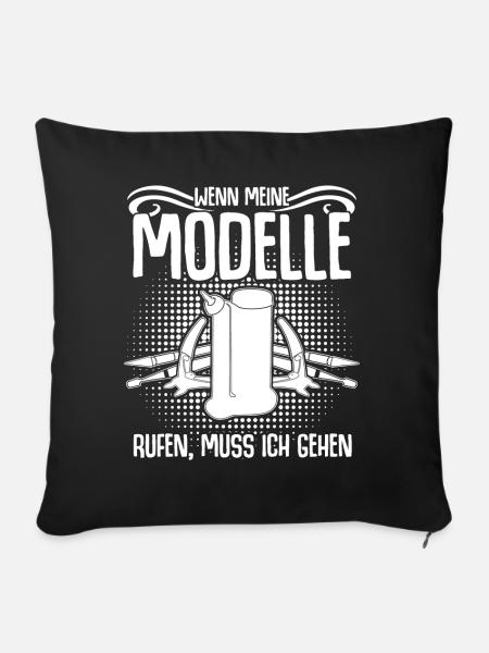 Modellbau Kleber Modellbauer - Sofakissenbezug 45 x 45 cm - Schwarz