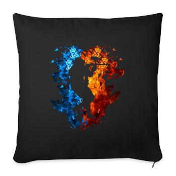 Paintball Rouge Bleu Feu Sport Paintball Amateurs - Housse de coussin décorative 45 x 45 cm - noir - Devant