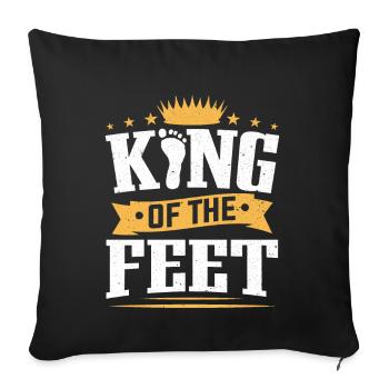 King Of The Feet Podiatry Podiatrist - Sofa pillowcase 17,3'' x 17,3'' (45 x 45 cm) - black - Front