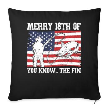Joyeux 18e Biden - Housse de coussin décorative 45 x 45 cm - noir - Devant