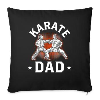 Karate Vater Kampfsport Kampfkunst Kämpfer - Sofakissenbezug 45 x 45 cm - Schwarz - Vorne