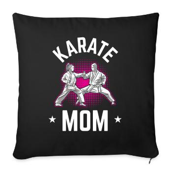 Karate Mutter Kampfsport Kampfkunst Kämpfer - Sofakissenbezug 45 x 45 cm - Schwarz - Vorne