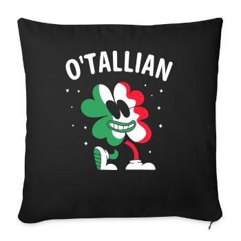 O’tallian Irlandais Irlandais Saint-Patrick - Housse de coussin décorative 45 x 45 cm - noir - Devant
