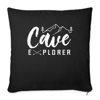 Speleologist Cave Cave Caving Cave Hiking - Sofa pillowcase 17,3'' x 17,3'' (45 x 45 cm) - black - Front