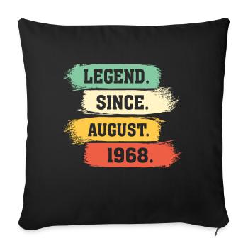 Légende depuis août 1968 - Housse de coussin décorative 45 x 45 cm - noir - Devant