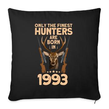 Jäger 29. Geburtstag Hirsch Jagen Geschenk - Sofakissenbezug 45 x 45 cm - Schwarz - Vorne