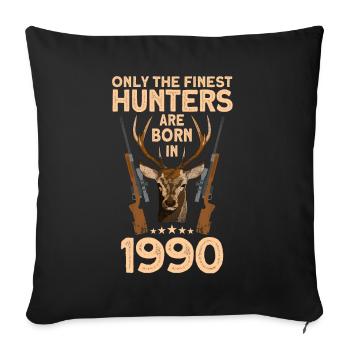 Jäger 32. Geburtstag Hirsch Jagen Geschenk - Sofakissenbezug 45 x 45 cm - Schwarz - Vorne