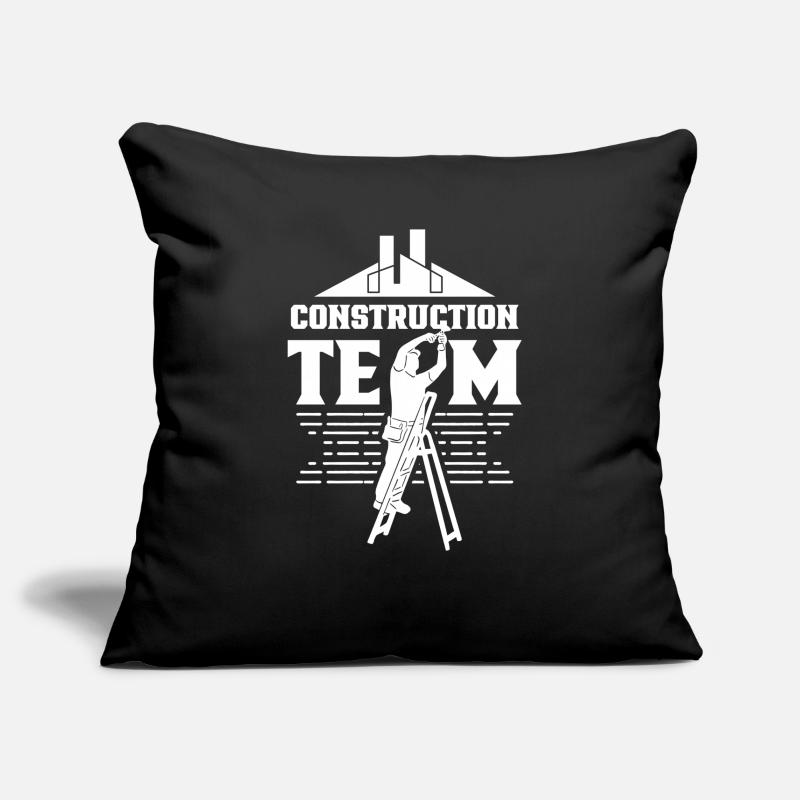 Construction Team Teamwork Construction site Construction workers Sofa pillowcase 17,3'' x 17,3'' (45 x 45 cm)
