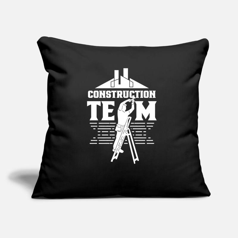 Construction Team Teamwork Construction site Construction workers Sofa pillowcase 17,3'' x 17,3'' (45 x 45 cm)