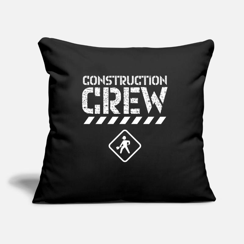 Équipe de construction Travailleur de la construction Travail d’équipe Équipe de chantier de construction Housse de coussin décorative 45 x 45 cm