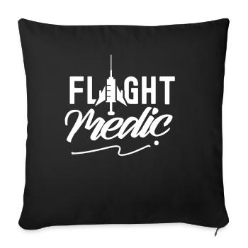 Aviation medicine Profession Flight nurse Flight doctor - Sofa pillowcase 17,3'' x 17,3'' (45 x 45 cm) - black - Front