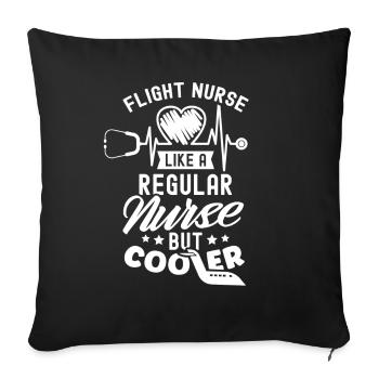 Infirmière de vol Médecin de vol Profession de médecin de vol - Housse de coussin décorative 45 x 45 cm - noir - Devant