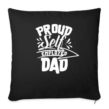 Fier Père travailleur autonome Travailleur autonome - Housse de coussin décorative 45 x 45 cm - noir - Devant
