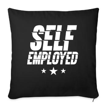 Self-employed freelancer freelancer - Sofa pillowcase 17,3'' x 17,3'' (45 x 45 cm) - black - Front