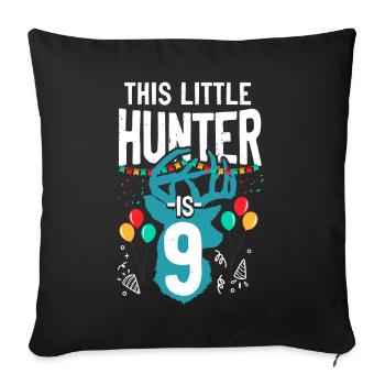 Buck Deer Chasse Hunter Kid - Housse de coussin décorative 45 x 45 cm - noir - Devant