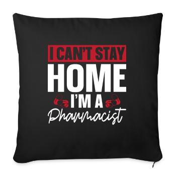 Technicien en pharmacie Technicien en pharmacie Cadeau - Housse de coussin décorative 45 x 45 cm - noir - Devant