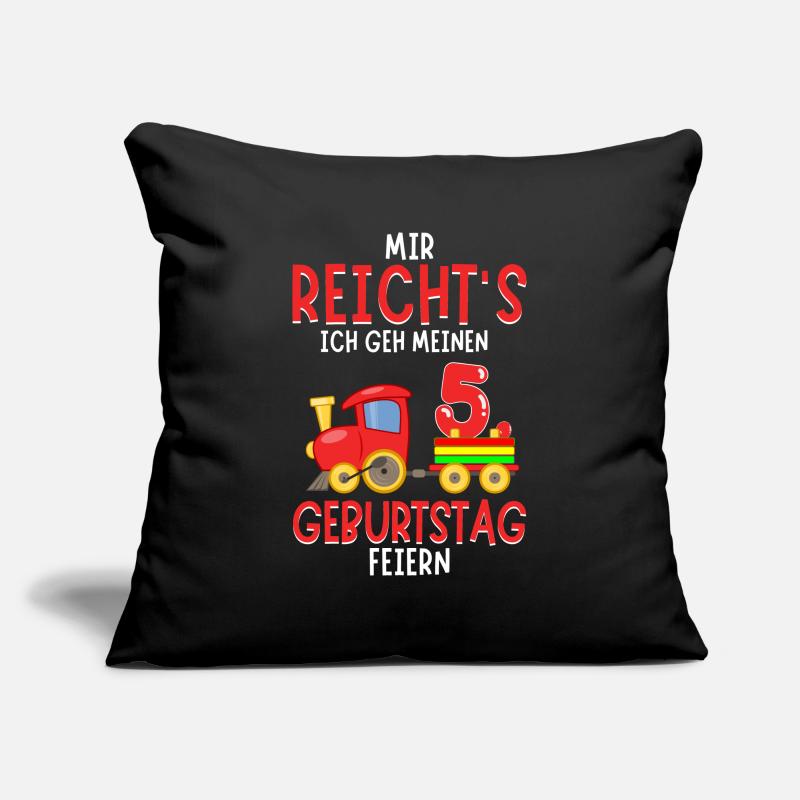 5. Geburtstag Geburtstagsgeschenk mit Eisenbahn Sofakissenbezug 45 x 45 cm