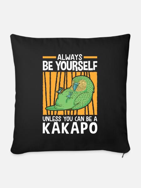 Sei ein Kakapo flugunfähiger Papagei - Sofakissenbezug 45 x 45 cm - Schwarz