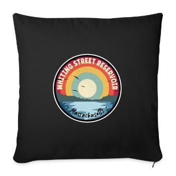 Whiting Street Reservoir Massachusetts Coloré - Housse de coussin décorative 45 x 45 cm - noir - Devant
