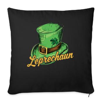 Leprechaun Gobelin Irlandais St Patrick’s Day Irlandais - Housse de coussin décorative 45 x 45 cm - noir - Devant