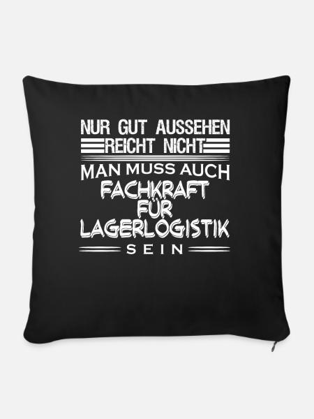Lagerist Lagerarbeiter Staplerfahrer - Sofakissenbezug 45 x 45 cm - Schwarz