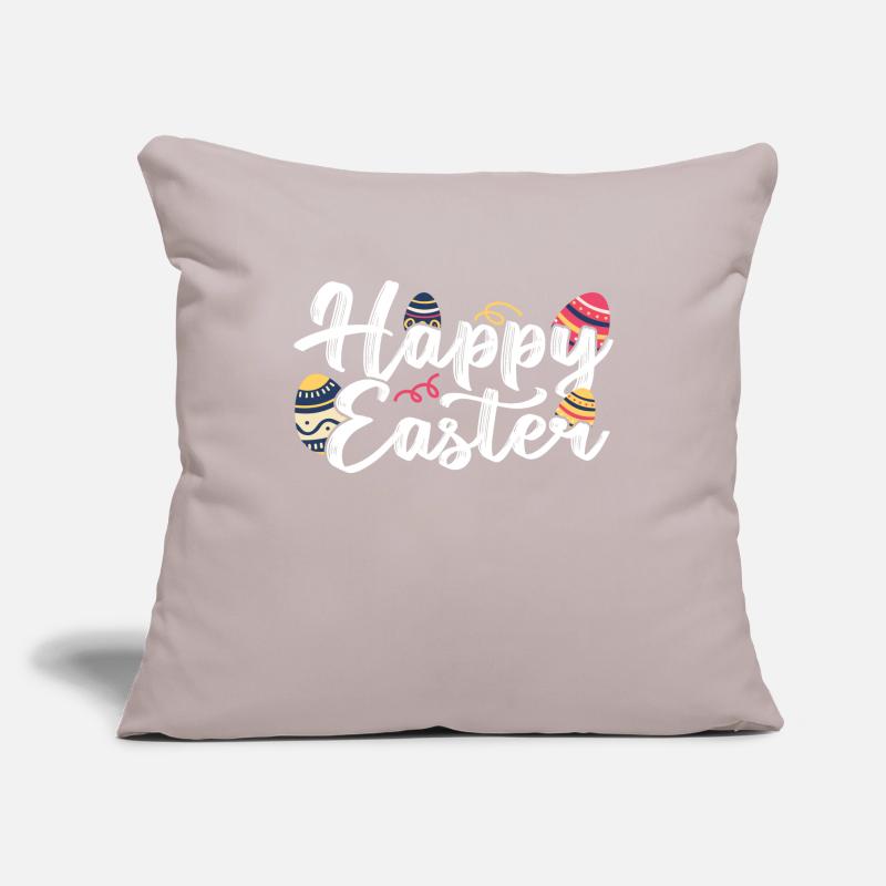 Joyeuses Pâques Dictons Easter Easter Egg Lapin de Pâques Housse de coussin décorative 45 x 45 cm