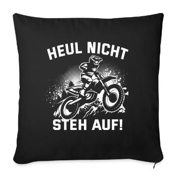 Motocross - Sofakissenbezug 45 x 45 cm - Schwarz - Vorne