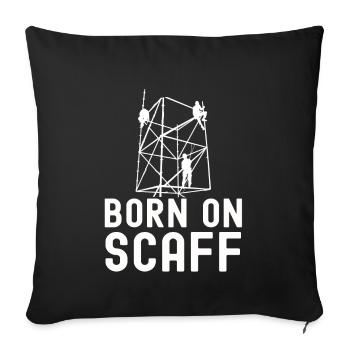 Gerüstbauer Tshirt - Sofakissenbezug 45 x 45 cm - Schwarz - Vorne