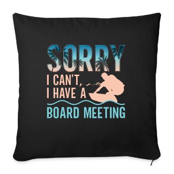 Wakeboard Wakeboarder Wakeboarding Cadeau - Housse de coussin décorative 45 x 45 cm - noir - Devant