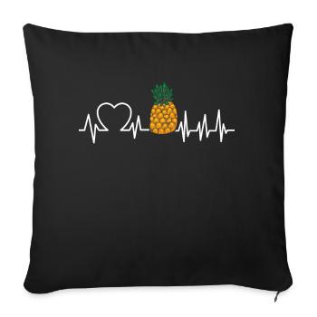 Pineapple Hawaii Gift Fruit Fruit Pineapple Fruit - Sofa pillowcase 17,3'' x 17,3'' (45 x 45 cm) - black - Front