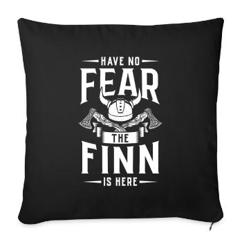 Finlande Tshirt Finlande Scandinavie - Housse de coussin décorative 45 x 45 cm - noir - Devant