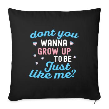 Transgender Tshirt Transsexual Pride - Sofa pillowcase 17,3'' x 17,3'' (45 x 45 cm) - black - Front