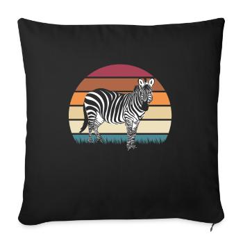 Zebra Africa Horse Hipster Gift Animal Stripe - Sofa pillowcase 17,3'' x 17,3'' (45 x 45 cm) - black - Front