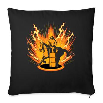 Barrel Racer - Sofa pillowcase 17,3'' x 17,3'' (45 x 45 cm) - black - Front