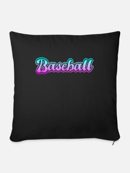 Baseball - Sofakissenbezug 45 x 45 cm - Schwarz