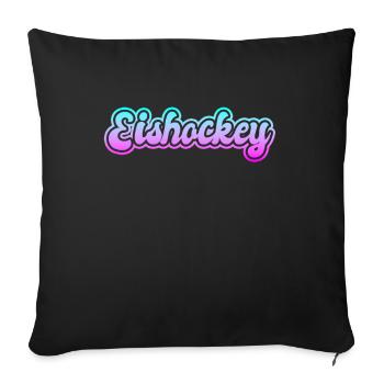 Ice hockey - Sofa pillowcase 17,3'' x 17,3'' (45 x 45 cm) - black - Front