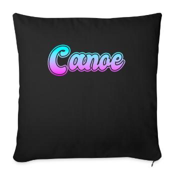 Canoe canoe - Sofa pillowcase 17,3'' x 17,3'' (45 x 45 cm) - black - Front