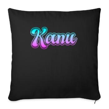 Kanu - Sofakissenbezug 45 x 45 cm - Schwarz - Vorne