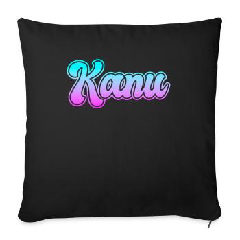 Kanu - Sofakissenbezug 45 x 45 cm - Schwarz - Vorne