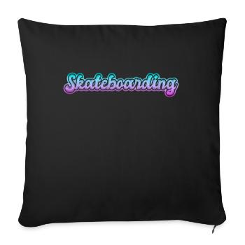 Skateboarding - Housse de coussin décorative 45 x 45 cm - noir - Devant