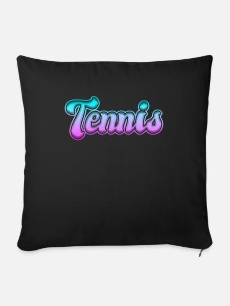 Tennis - Sofakissenbezug 45 x 45 cm - Schwarz