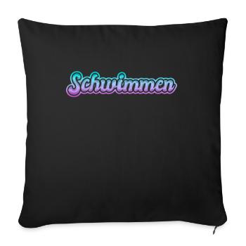 Swim - Sofa pillowcase 17,3'' x 17,3'' (45 x 45 cm) - black - Front