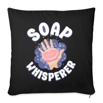 Fabrication de savon Artisanat Savon - Housse de coussin décorative 45 x 45 cm - noir - Devant