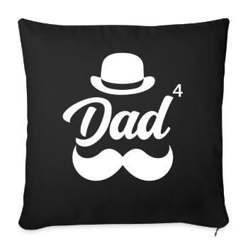 Father Of Four Children Daddy Papa Father Day - Sofa pillowcase 17,3'' x 17,3'' (45 x 45 cm) - black - Front