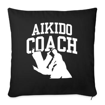 Entraîneur d’Aïkido Combattant Arts Martiaux Arts Martiaux Arts Martiaux - Housse de coussin décorative 45 x 45 cm - noir - Devant