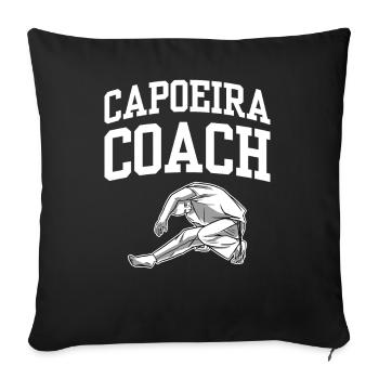 Capoeira Trainer Hobby Brazilian Martial Arts - Sofa pillowcase 17,3'' x 17,3'' (45 x 45 cm) - black - Front