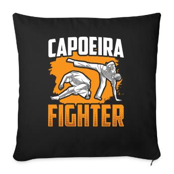 Capoeira Fighter Brazilian Martial Arts Hobby - Sofa pillowcase 17,3'' x 17,3'' (45 x 45 cm) - black - Front