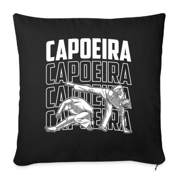 Capoeira Hobby Brazilian Training Martial Arts - Sofa pillowcase 17,3'' x 17,3'' (45 x 45 cm) - black - Front